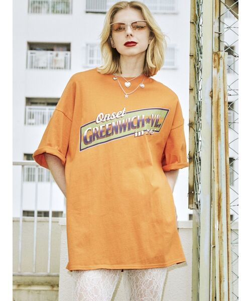 jouetie（ジュエティ）の「カラーロゴスーパーBIG Tシャツ（Tシャツ/カットソー・レディース・ブラック/オフホワイト/オレンジ・MEDIUM）」の12枚目の写真