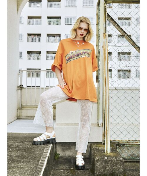 jouetie（ジュエティ）の「カラーロゴスーパーBIG Tシャツ（Tシャツ/カットソー・レディース・ブラック/オフホワイト/オレンジ・MEDIUM）」の18枚目の写真