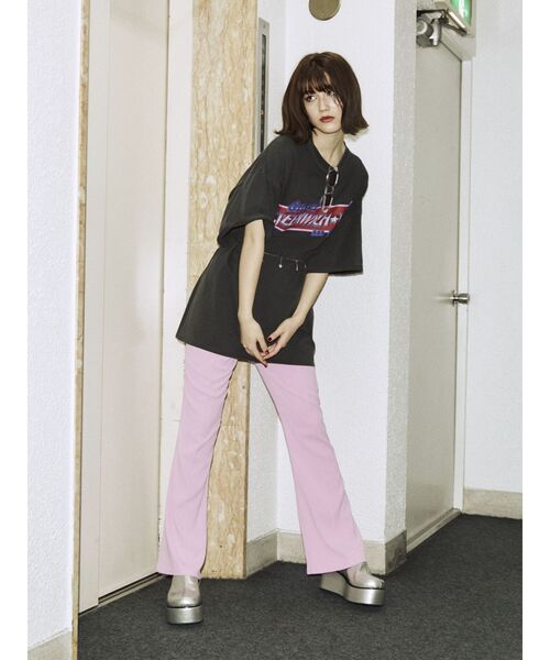 jouetie（ジュエティ）の「カラーロゴスーパーBIG Tシャツ（Tシャツ/カットソー・レディース・ブラック/オフホワイト/オレンジ・MEDIUM）」の20枚目の写真