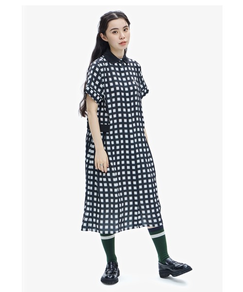 ワンピース FRED PERRY Ribbed Collar Shirt Dress FRED PERRY ワンピース Ribbed Knitted Shirt Dress／リブニット