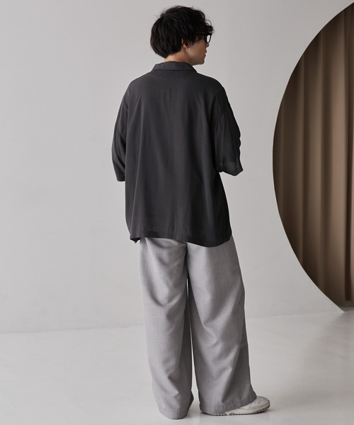 レーヨンとろみシャツ CIASENSE シャツ Loose silhouette Regular collar shirt /setup