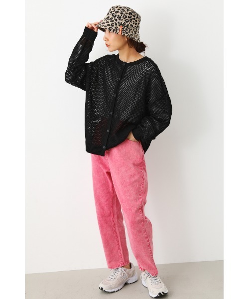 RODEO CROWNS WIDE BOWL(ロデオクラウンズワイドボウル)の「2WAY メッシュニット L/S TEE SET(ニット/セーター・レディース・ブラック/ライム/グリーン/アイボリー・FREE)」の7枚目の写真