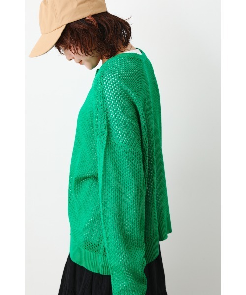 RODEO CROWNS WIDE BOWL(ロデオクラウンズワイドボウル)の「2WAY メッシュニット L/S TEE SET(ニット/セーター・レディース・ブラック/ライム/グリーン/アイボリー・FREE)」の10枚目の写真