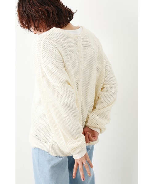 RODEO CROWNS WIDE BOWL(ロデオクラウンズワイドボウル)の「2WAY メッシュニット L/S TEE SET(ニット/セーター・レディース・ブラック/ライム/グリーン/アイボリー・FREE)」の12枚目の写真