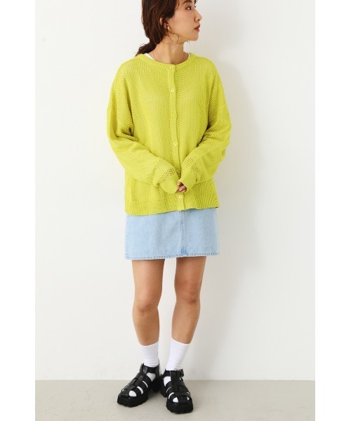 RODEO CROWNS WIDE BOWL(ロデオクラウンズワイドボウル)の「2WAY メッシュニット L/S TEE SET(ニット/セーター・レディース・ブラック/ライム/グリーン/アイボリー・FREE)」の17枚目の写真