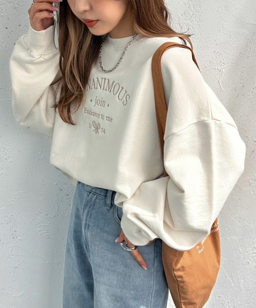 apres jour mignon(アプレジュールミニョン)の「ヘビーウェイトスウェット3【ZOZOTOWN限定アイテム】(スウェット・レディース・アイボリー/ナチュラル/オレンジ/ベージュ系その他2/ブラック系その他/ベージュ系その他/ピンク/ブラック・X-LARGE/フリー)」の3枚目の写真