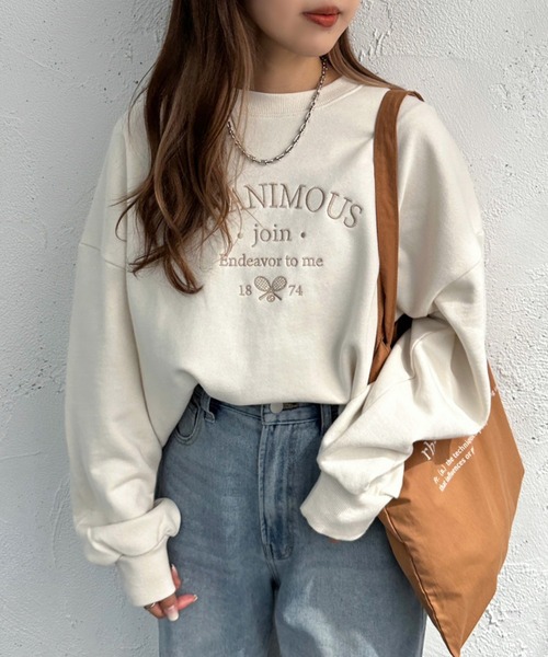apres jour mignon(アプレジュールミニョン)の「ヘビーウェイトスウェット3【ZOZOTOWN限定アイテム】(スウェット・レディース・アイボリー/ナチュラル/オレンジ/ベージュ系その他2/ブラック系その他/ベージュ系その他/ピンク/ブラック・X-LARGE/フリー)」の10枚目の写真