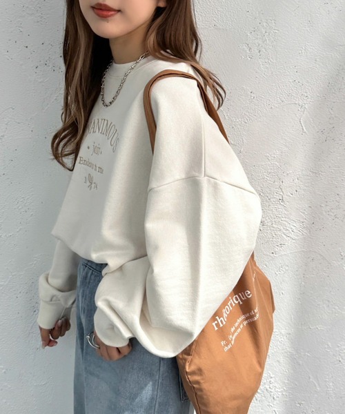 apres jour mignon(アプレジュールミニョン)の「ヘビーウェイトスウェット3【ZOZOTOWN限定アイテム】(スウェット・レディース・アイボリー/ナチュラル/オレンジ/ベージュ系その他2/ブラック系その他/ベージュ系その他/ピンク/ブラック・X-LARGE/フリー)」の11枚目の写真