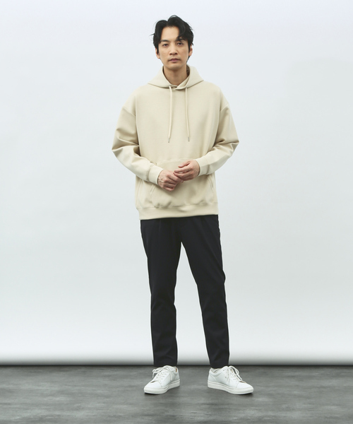 ABAHOUSE（アバハウス）の「【インバーテッドプリーツ】ダンボール プルオーバー パーカー（パーカー・メンズ・グリーン/ライトブルー/ライトベージュ/チャコールグレー・44/46/48）」の19枚目の写真