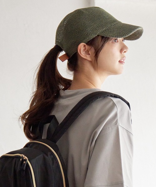 ikka（イッカ）の「サーモキャップ（キャップ・レディース・キャメル/グリーン/オレンジ/ブラック/オフホワイト・FREE）」の3枚目の写真