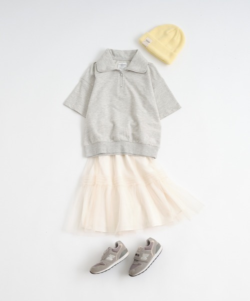 CIAOPANIC TYPY（チャオパニックティピー）の「【KIDS】レイヤードチュールティアードスカート（スカート・キッズ・ホワイト/サックスブルー・S/M/L/XL/XXL）」の3枚目の写真