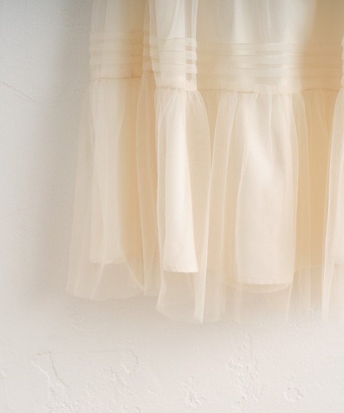 CIAOPANIC TYPY（チャオパニックティピー）の「【KIDS】レイヤードチュールティアードスカート（スカート・キッズ・ホワイト/サックスブルー・S/M/L/XL/XXL）」の11枚目の写真