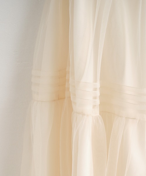 CIAOPANIC TYPY（チャオパニックティピー）の「【KIDS】レイヤードチュールティアードスカート（スカート・キッズ・ホワイト/サックスブルー・S/M/L/XL/XXL）」の12枚目の写真