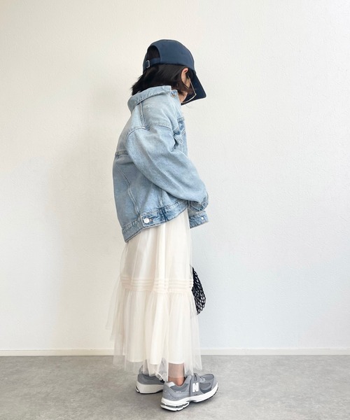 CIAOPANIC TYPY（チャオパニックティピー）の「【KIDS】レイヤードチュールティアードスカート（スカート・キッズ・ホワイト/サックスブルー・S/M/L/XL/XXL）」の18枚目の写真