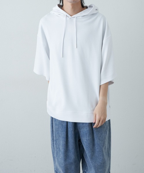 COLONY 2139(コロニートゥーワンスリーナイン)の「ダイバーポンチBIG半袖パーカー(パーカー・メンズ・ホワイト/チャコールグレー/ブラック・MEDIUM/LARGE)」の16枚目の写真