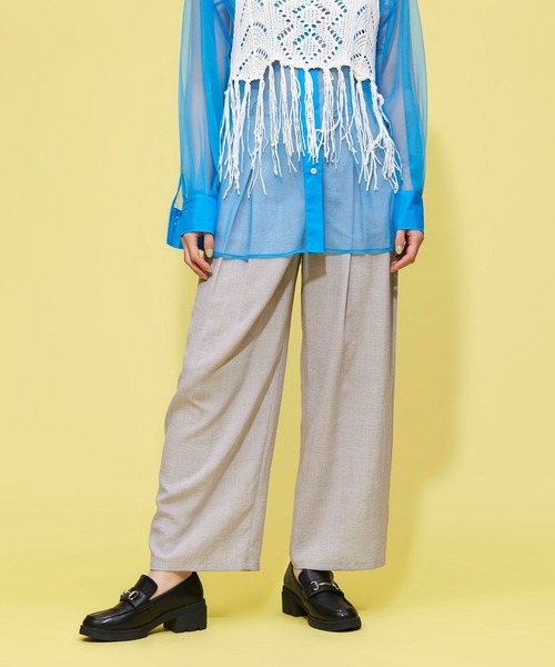 FOREVER 21（フォーエバー トゥエンティーワン）の「コードベルトリネンライクパンツ（その他パンツ・レディース・ブルー/グレー/ライトグレー・SMALL/MEDIUM）」の4枚目の写真