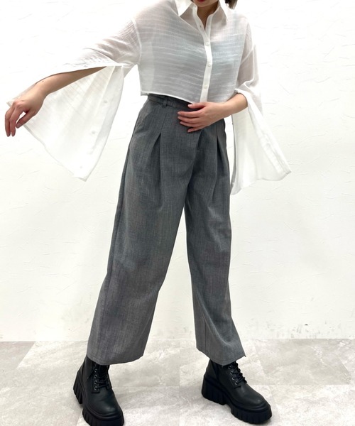 FOREVER 21（フォーエバー トゥエンティーワン）の「コードベルトリネンライクパンツ（その他パンツ・レディース・ブルー/グレー/ライトグレー・SMALL/MEDIUM）」の8枚目の写真
