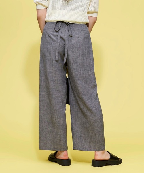 FOREVER 21（フォーエバー トゥエンティーワン）の「コードベルトリネンライクパンツ（その他パンツ・レディース・ブルー/グレー/ライトグレー・SMALL/MEDIUM）」の5枚目の写真
