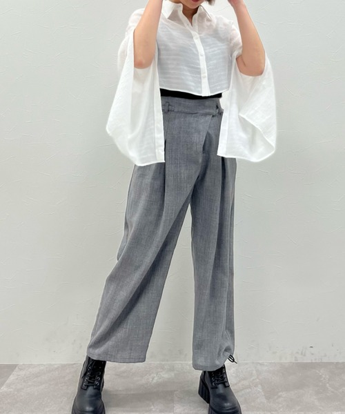 FOREVER 21（フォーエバー トゥエンティーワン）の「コードベルトリネンライクパンツ（その他パンツ・レディース・ブルー/グレー/ライトグレー・SMALL/MEDIUM）」の9枚目の写真