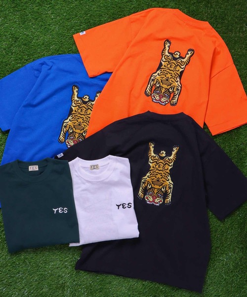 The Endless Summer(エンドレスサマー)の「TES TIBETAN BUHI EMB BIG T-SHIRT / ビッグシルエットTシャツ(Tシャツ/カットソー・メンズ・ブラック/ホワイト/オレンジ/グリーン系その他/ブルー・SMALL/MEDIUM/LARGE/X-LARGE)」の6枚目の写真