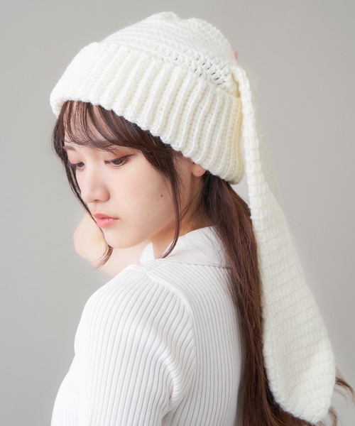 SPINNS（スピンズ）の「ウサギ耳ニットキャップ（ニットキャップ
