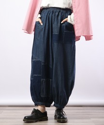 milimili パッチワーク風JQDデニム バルーンパンツ