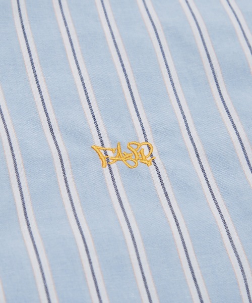 improves(インプローブス)の「ワンポイント 刺しゅう ストライプ オーバーサイズ 半袖シャツ(シャツ/ブラウス・メンズ・グリーン/サックスブルー・MEDIUM/LARGE/X-LARGE)」の20枚目の写真