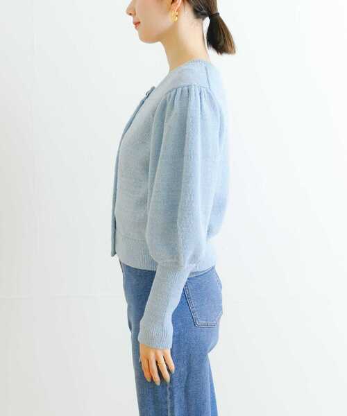 URBAN RESEARCH（アーバンリサーチ）の「パフスリーブカーディガン（カーディガン/ボレロ・レディース・ブラック/オフホワイト/ブルー系その他・FREE）」の5枚目の写真