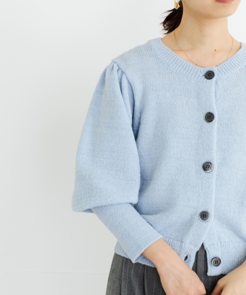 URBAN RESEARCH（アーバンリサーチ）の「パフスリーブカーディガン（カーディガン/ボレロ・レディース・ブラック/オフホワイト/ブルー系その他・FREE）」の20枚目の写真