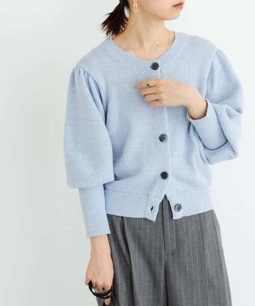 URBAN RESEARCH（アーバンリサーチ）の「パフスリーブカーディガン（カーディガン/ボレロ・レディース・ブラック/オフホワイト/ブルー系その他・FREE）」の21枚目の写真