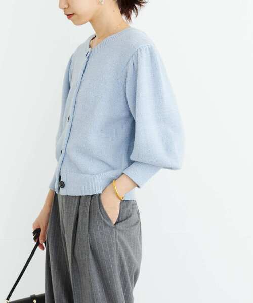 URBAN RESEARCH（アーバンリサーチ）の「パフスリーブカーディガン（カーディガン/ボレロ・レディース・ブラック/オフホワイト/ブルー系その他・FREE）」の22枚目の写真