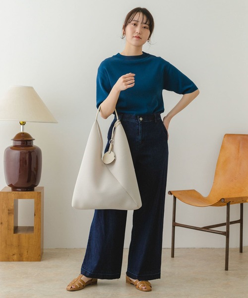 RODE SKO(ロデスコ)の「サンカクメッシュトートバッグ(トートバッグ・レディース・オフホワイト/ブラック/ベージュ・ONE)」の12枚目の写真