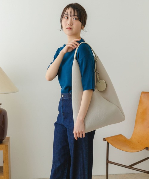 RODE SKO(ロデスコ)の「サンカクメッシュトートバッグ(トートバッグ・レディース・オフホワイト/ブラック/ベージュ・ONE)」の16枚目の写真
