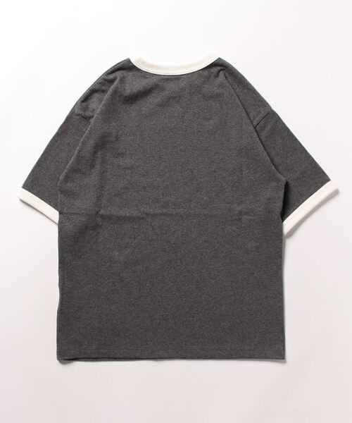 LOWRYS FARM(ローリーズファーム)の「リンガーTシャツSS 704169(Tシャツ/カットソー・レディース・グレー/チャコールグレー/アイボリー・FREE)」の4枚目の写真