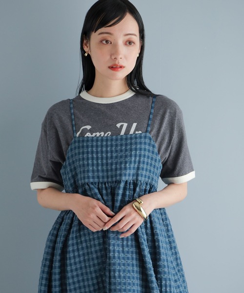 LOWRYS FARM(ローリーズファーム)の「リンガーTシャツSS 704169(Tシャツ/カットソー・レディース・グレー/チャコールグレー/アイボリー・FREE)」の10枚目の写真