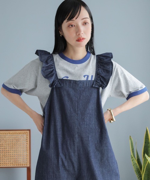 LOWRYS FARM(ローリーズファーム)の「リンガーTシャツSS 704169(Tシャツ/カットソー・レディース・グレー/チャコールグレー/アイボリー・FREE)」の16枚目の写真