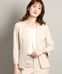【日本製/洗える】ノーカラージャケット