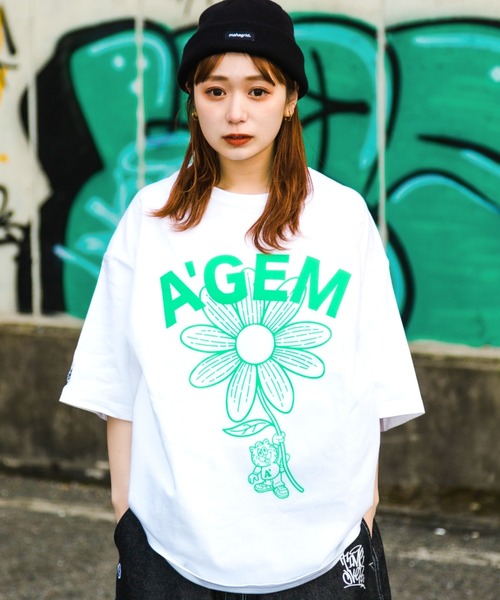 A'gem（エージェム）の「『A'gem/エージェム』フラワープリント半袖T