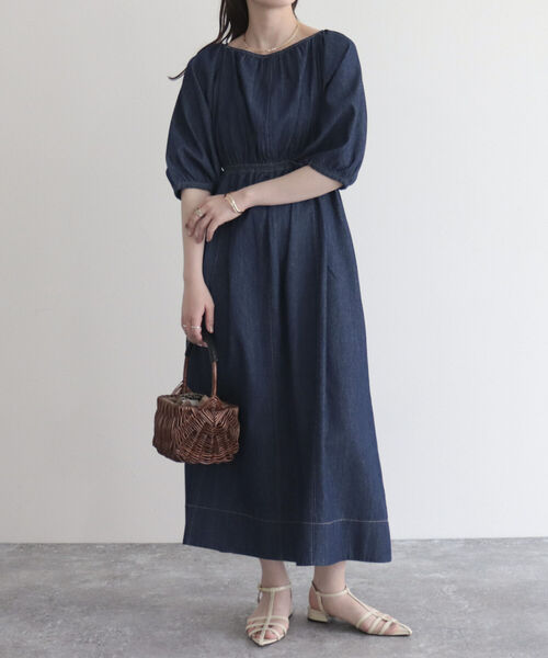 fredy emue（フレディエミュ）の「【fredy emue】ウエストカットアウトデニムワンピース（ワンピース・レディース・ブラック/ネイビー・38）」の5枚目の写真