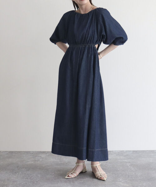 fredy emue（フレディエミュ）の「【fredy emue】ウエストカットアウトデニムワンピース（ワンピース・レディース・ブラック/ネイビー・38）」の6枚目の写真