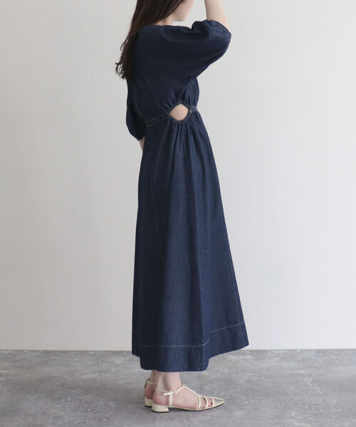 fredy emue（フレディエミュ）の「【fredy emue】ウエストカットアウトデニムワンピース（ワンピース・レディース・ブラック/ネイビー・38）」の9枚目の写真