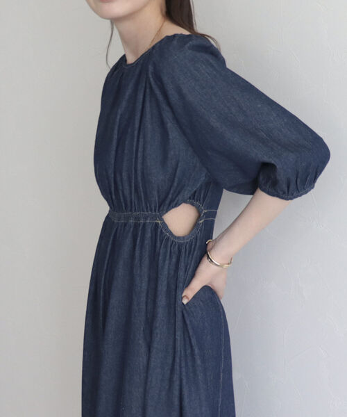 fredy emue（フレディエミュ）の「【fredy emue】ウエストカットアウトデニムワンピース（ワンピース・レディース・ブラック/ネイビー・38）」の11枚目の写真