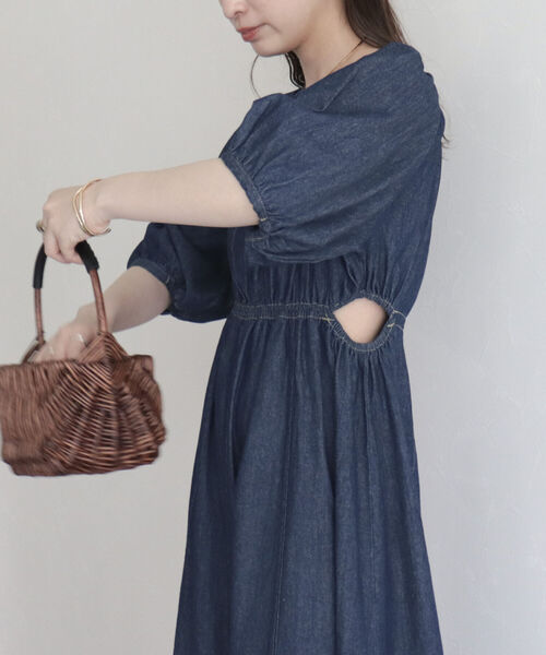 fredy emue（フレディエミュ）の「【fredy emue】ウエストカットアウトデニムワンピース（ワンピース・レディース・ブラック/ネイビー・38）」の12枚目の写真