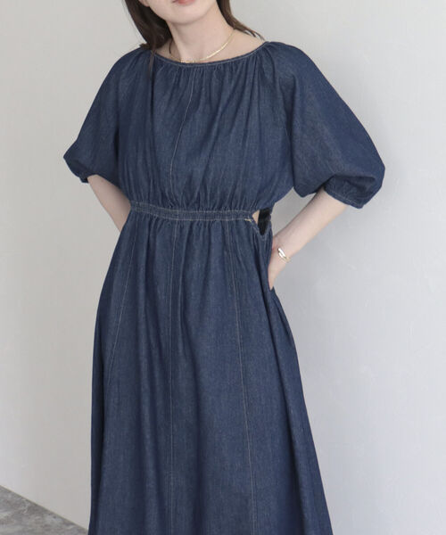 fredy emue（フレディエミュ）の「【fredy emue】ウエストカットアウトデニムワンピース（ワンピース・レディース・ブラック/ネイビー・38）」の13枚目の写真