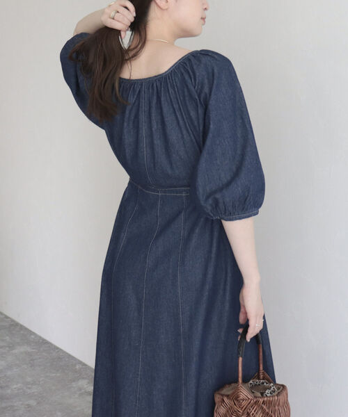 fredy emue（フレディエミュ）の「【fredy emue】ウエストカットアウトデニムワンピース（ワンピース・レディース・ブラック/ネイビー・38）」の14枚目の写真