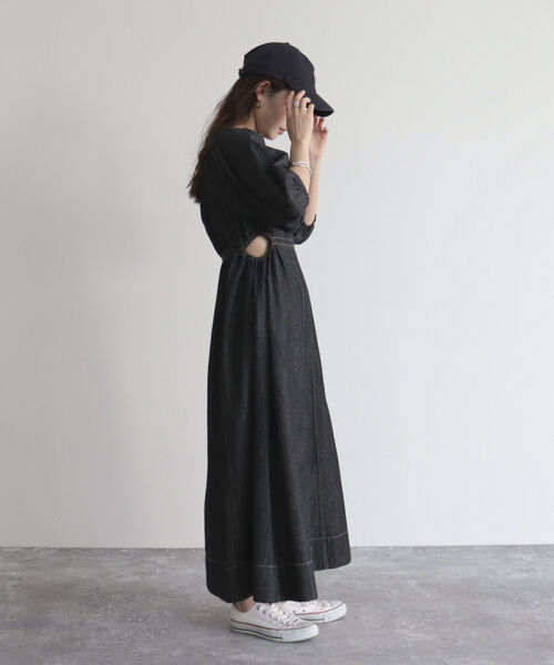 fredy emue（フレディエミュ）の「【fredy emue】ウエストカットアウトデニムワンピース（ワンピース・レディース・ブラック/ネイビー・38）」の17枚目の写真