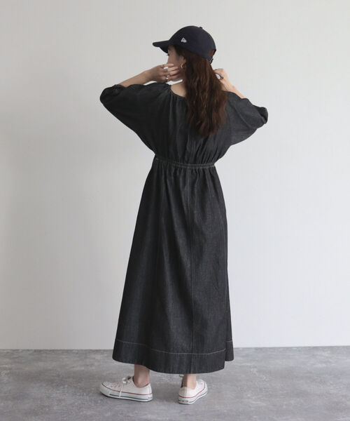 fredy emue（フレディエミュ）の「【fredy emue】ウエストカットアウトデニムワンピース（ワンピース・レディース・ブラック/ネイビー・38）」の19枚目の写真