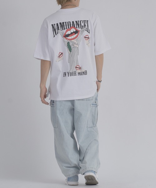 RE730(アールイーセブンサーティー)の「RE730 エンジェルになったなみおくん 半袖Tシャツ(Tシャツ/カットソー・メンズ・ブラック/オフホワイト・MEDIUM/LARGE/X-LARGE)」の3枚目の写真