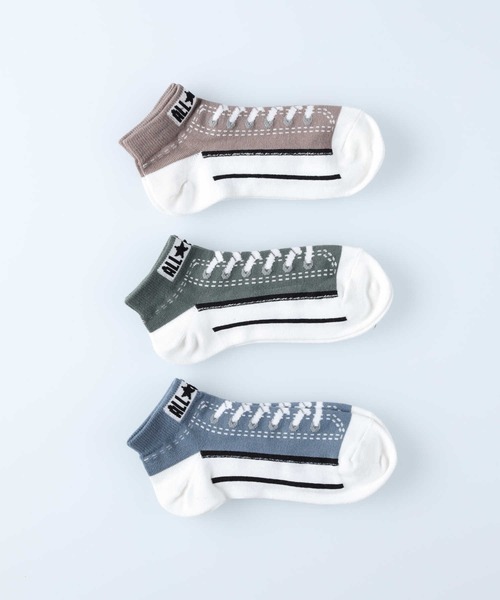 CONVERSE（コンバース）の「【CONVERSE】スニーカー柄ソックス３Ｐ（ソックス/靴下・レディース・ブルー/ネイビー・M/S）」の5枚目の写真