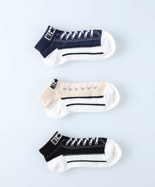 CONVERSE（コンバース）の「【CONVERSE】スニーカー柄ソックス３Ｐ（ソックス/靴下・レディース・ブルー/ネイビー・M/S）」の8枚目の写真
